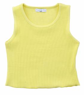 Μπλούζα crop top Funky 122-505124-2 λεμονί